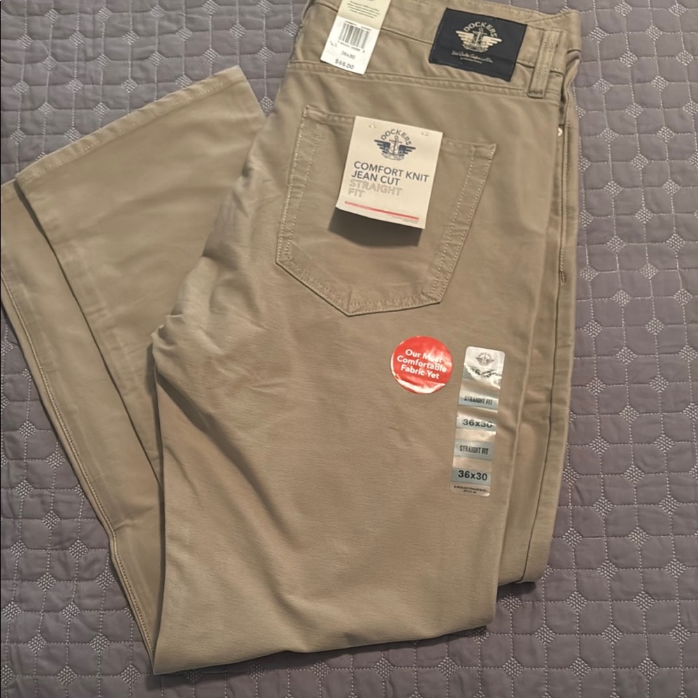 Dockers comfort knit Jean cut straight fit khakis smart 360 knit 36x30